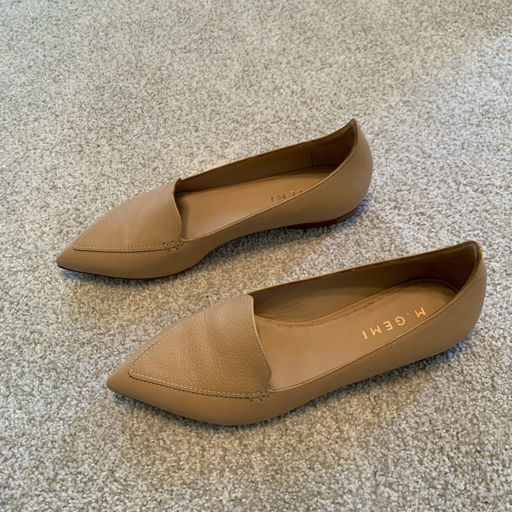 M. Gemi Stellato in Natural Leather Size 39/8.5 NWOT